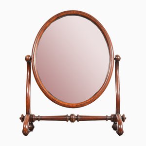 William IV Mahogany Oval Swing Dressing Mirror with Foxed Mercury Plate, 1835