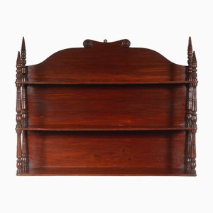 William IV Mahogany Minaret Wall Hanging Shelf, 1835