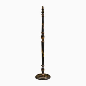 Chinoiserie Black Lacquer Standard Table Lamp, 1920s