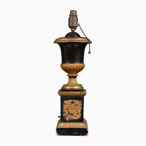 Neoklassizistische Grand Tour Urnen Tischlampe aus Gips, 1900er