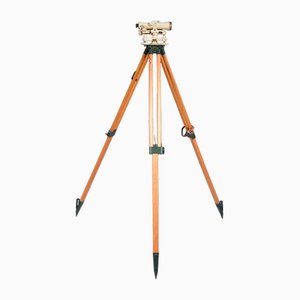 British Theodolite Mounted on Military Tripod from Berger & Sons, 1940s