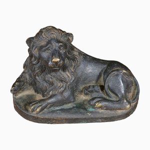 Lion Gisant Regency en Bronze, 1820s