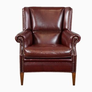 Fauteuil Vintage en Cuir de Mouton