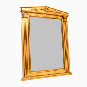Espejo italiano neoclásico de madera dorada, años 30