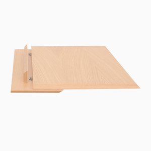 Alada White Pigmented Oak Floating Folding Desk from Woodendot