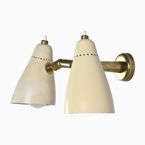 Metal and Brass Sconces from Stilux Milano, 1950s, Set of 2