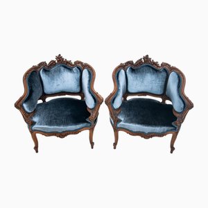 Antique French Armchairs, 1890, Set of 2