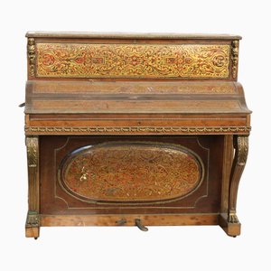 Piano Vertical Boulle Antique, 19ème Siècle