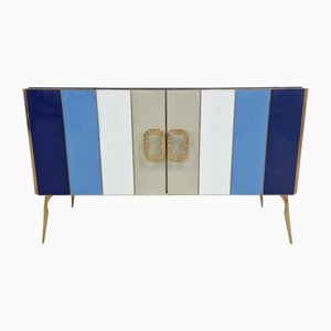 Credenza with Two Doors in Murano Glass, 1980s