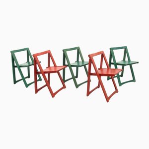 Vintage Folding Chairs, 1970s, Set of 5