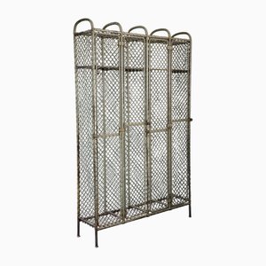 Vintage Grid Cabinet in Metal, 1930s