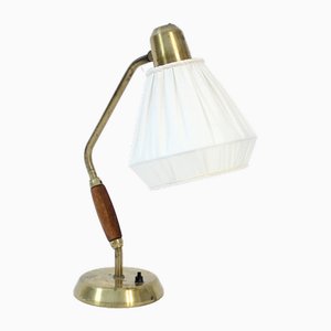 Table Lamp in Brass and Desk, 1950s