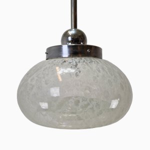 Lámpara colgante italiana vintage de cristal de Murano, años 70