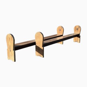 Set of Large Antique Pine Benches