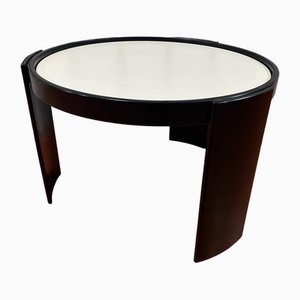 Round Reversible White and Black Coffee Table by Gianfranco Frattini for Cassina