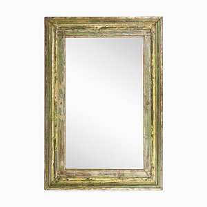 Specchio grande in legno patinato