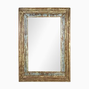 Specchio grande in legno patinato