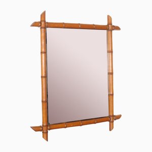 French Faux Bamboo Mirror, 1890s