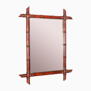 French Faux Bamboo Mirror, 1890s