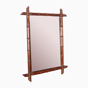 French Faux Bamboo Mirror, 1890s