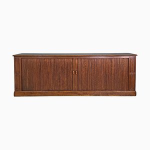 Italian Art Deco Wooden Sideboard with Shutter Opening, 1920s