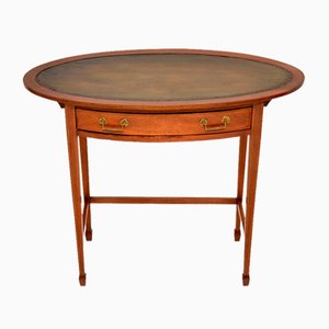 Antique Edwardian Inlaid Writing Table, 1890s