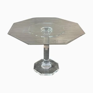 Acrylic & Glass Otogonal Table in style of Charles Hollis Jones, 1970s