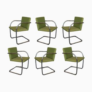 Tubular Brno Chairs by Mies Van Der Rohe for Knoll, 1960s, Set of 6