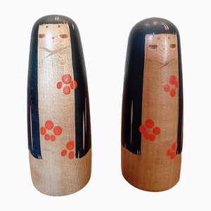 Kokeshi Dolls by Sanpei Yamanaka, 1970s, Set of 2