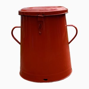 Red Enamel Bin, 1950s