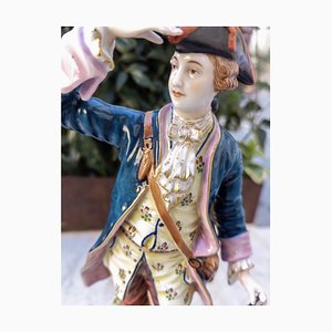 Hunter in the Bourbon Era Ceramic Statuine by Capodimonte, 1940s