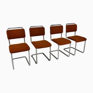 Mid-Century Gispen 101 Dining Chairs, 1940s, Set of 4