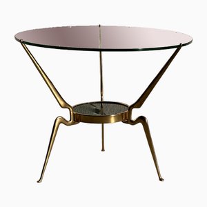Coffee Tables in Glass and Brass by Cesare Lacca, 1950s