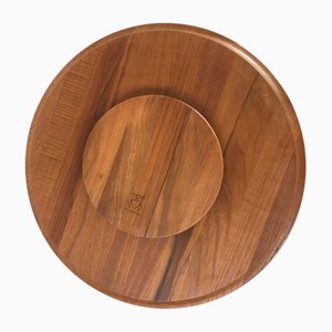 Rotierendes Mid-Century Tablett aus Teak von Digsmed, Dänemark, 1960er