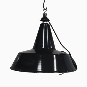 D40 Deckenlampe aus schwarzem Metall, 1950er