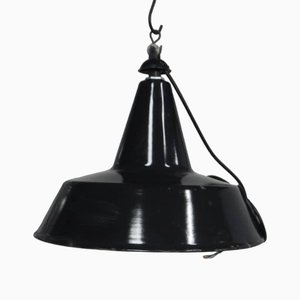 Lampada da soffitto D40 in metallo nero, anni '50