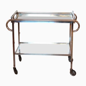 French Art Deco Bar Trolley attributed to Jacques Adnet, 1930s