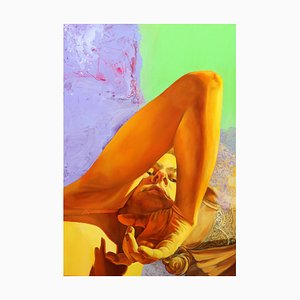 Aleksandra Kolwzan-Garczynska, Yellow Triangle, 2018, Olio su tela