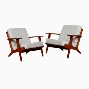 Set di poltrone GE290 in Bouclé di Hans Wegner per Getama, Danimarca, 1951