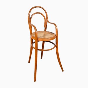 Early 20th Century Childrens High Chair in Curved Beech by Michael Thonet, 1890s
