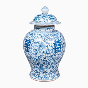 Jarrón chino vintage de cerámica, años 30