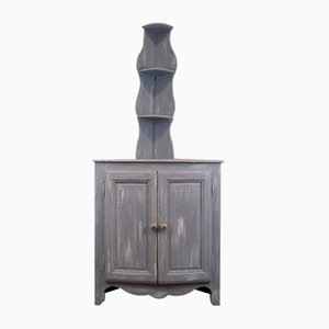 Vintage Grey Wood Cabinet