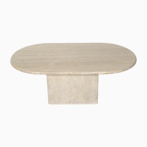 Oval Travertine Coffee Table
