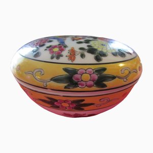 Caja de dulces japonesa de cerámica, años 60