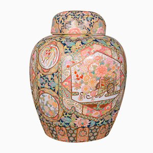 Large Vintage Chinese Ginger Jar in Ceramic, 1940s