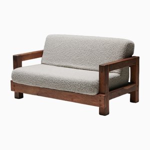 Rustikales Modernes Sofa von Pierre Frey Bouclé, Frankreich, 1960er