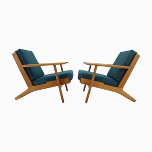 Set of GE 290 Armchairs in Oak attributed to Hans J. Wegner for Getama, Denmark, 1960s