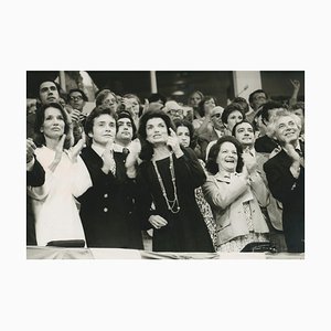 Jackie Kennedy con famiglia, Fotografia in bianco e nero, anni '70