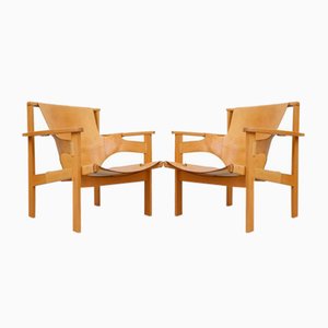 Trienna Easy Chairs by Carl-Axel Acking for Nordiska Kompaniet, 1950s, Set of 2