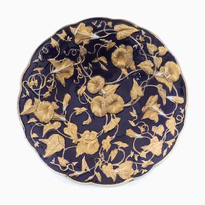 Cobalt Blue and Gold Porcelain Dish from Meissen, 20th Century